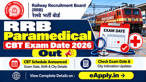 RRB Paramedical CBT Exam Date 2026 Out