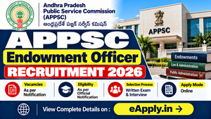 APPSC Endowment Officer Recruitment 2026