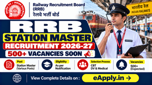 RRB Station Master Recruitment 2026-27: 500+ Vacancies Soon