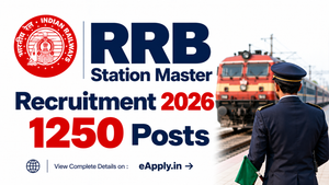 RRB Station Master Recruitment 2026: 1250 Posts