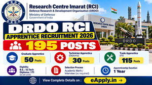 DRDO RCI Apprentice Recruitment 2026: Apply Online for 195 ITI, Diploma & Graduate Posts