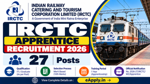IRCTC West Zone Apprentice Recruitment 2026: 27 COPA & Executive Posts