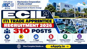 ECIL ITI Trade Apprentice Recruitment 2026: 310 Posts Apply Online