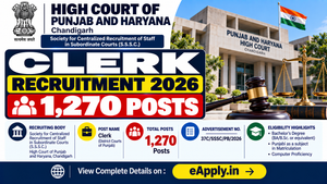 Punjab and Haryana High Court Clerk Recruitment 2026: Apply Online for 1,270 Posts