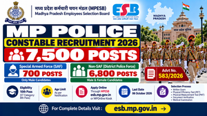 MP Police Constable Recruitment 2026: 7,500 Posts
